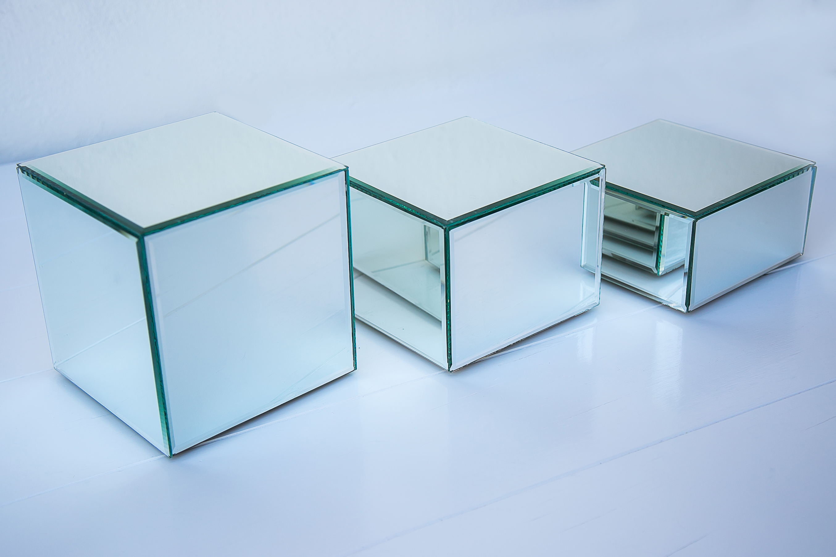 Cubo Espejo Bajo para centros de mesa renta en Monterrey